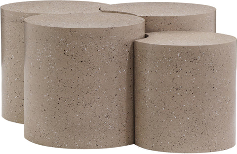 Linden Taupe Iron Nesting Coffee Table, 4-Piece