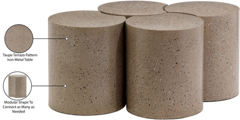 Linden Taupe Iron Nesting Coffee Table, 4-Piece (Style 4)