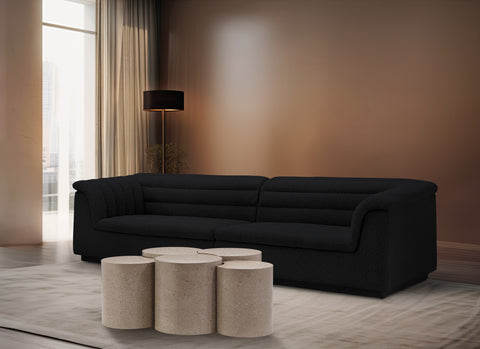 Linden Taupe Iron Nesting Coffee Table, 5-Piece
