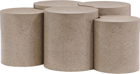 Linden Taupe Iron Nesting Coffee Table, 5-Piece