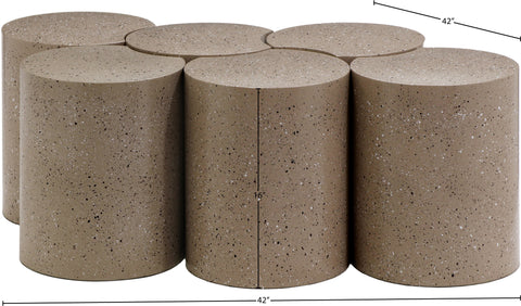 Linden Taupe Iron Nesting Coffee Table, 6-Piece (Style 2)