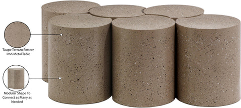 Linden Taupe Iron Nesting Coffee Table, 6-Piece (Style 2)