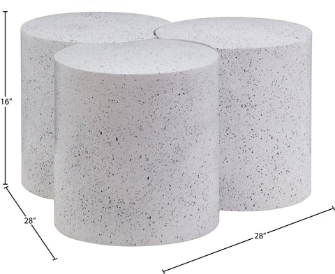 Linden White Iron Nesting Coffee Table, 3-Piece (Style 3)