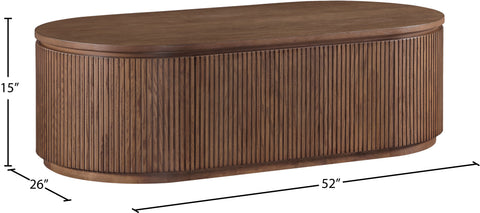 Giselle Brown Solid Wood Storage Coffee Table, 1 Piece