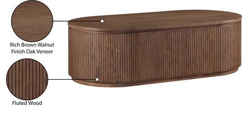 Giselle Brown Solid Wood Storage Coffee Table, 1 Piece