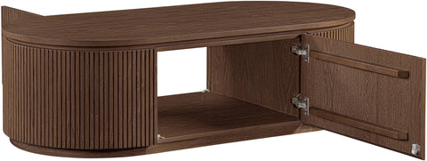 Giselle Brown Solid Wood Storage Coffee Table, 1 Piece