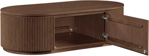 Giselle Brown Solid Wood Storage Coffee Table, 1 Piece