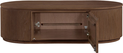 Giselle Brown Solid Wood Storage Coffee Table, 1 Piece