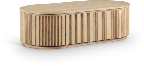 Giselle Natural Solid Wood Storage Coffee Table, 1 Piece
