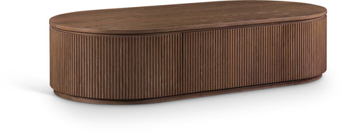 Giselle Brown Solid Wood Storage Coffee Table, 1 Piece (Style 2)