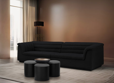 Jolie Black Iron Coffee Table, 4-Piece