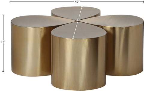 Jolie Gold Iron Coffee Table, 4-Piece