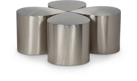 Jolie Silver Iron Coffee Table, 4-Piece