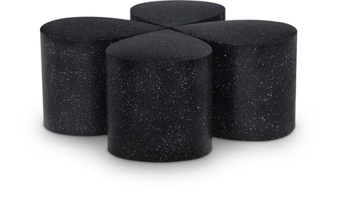 Jolie Black Iron Coffee Table, 4-Piece (Style 2)