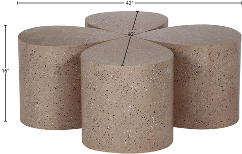 Jolie Taupe Iron Coffee Table, 4-Piece