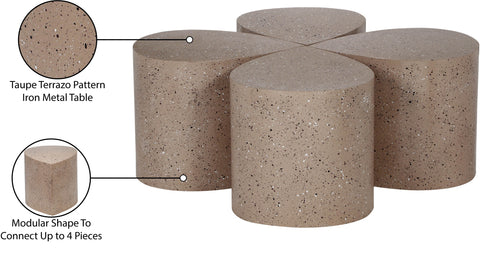 Jolie Taupe Iron Coffee Table, 4-Piece