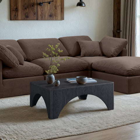 Greer Black Oak Veneer Coffee Table, 1 Piece