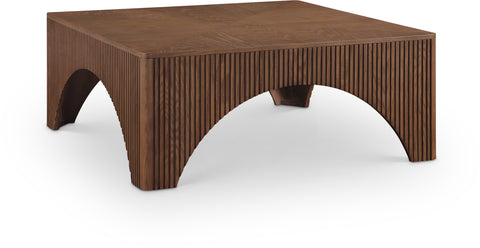 Greer Brown Oak Veneer Coffee Table, 1 Piece