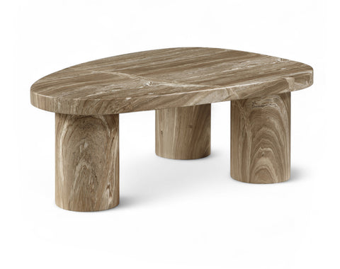 Farrah Beige Concrete Indoor/Outdoor Coffee Table, 1 Piece