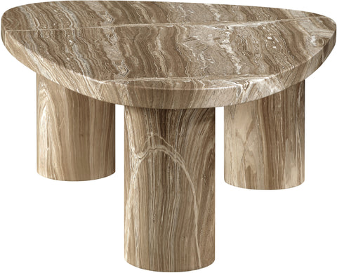 Farrah Beige Concrete Indoor/Outdoor Coffee Table, 1 Piece (Style 2)
