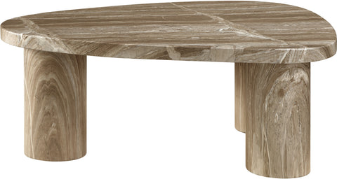 Farrah Beige Concrete Indoor/Outdoor Coffee Table, 1 Piece (Style 2)