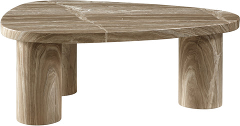 Farrah Beige Concrete Indoor/Outdoor Coffee Table, 1 Piece (Style 2)