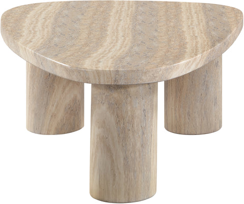 Farrah Travertine Concrete Indoor/Outdoor Coffee Table, 1 Piece (Style 2)