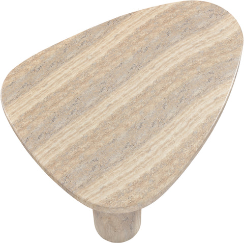 Farrah Travertine Concrete Indoor/Outdoor Coffee Table, 1 Piece (Style 2)