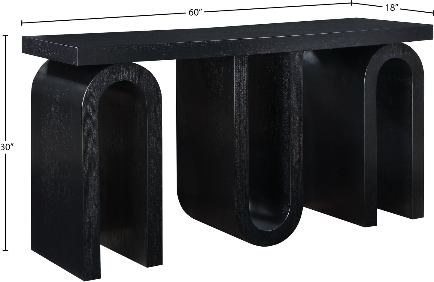 robertson black console table