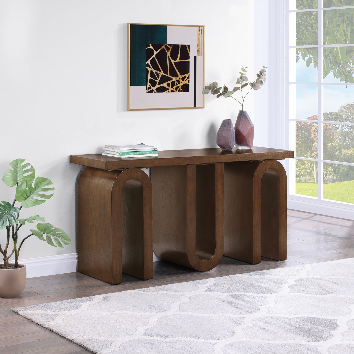 robertson brown console table