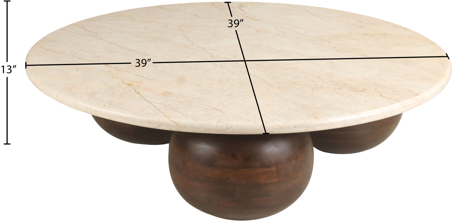 formentera beige marble coffee table