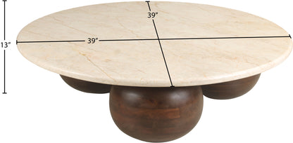 Formentera Beige Marble Coffee Table