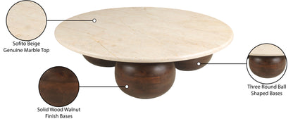 Formentera Beige Marble Coffee Table