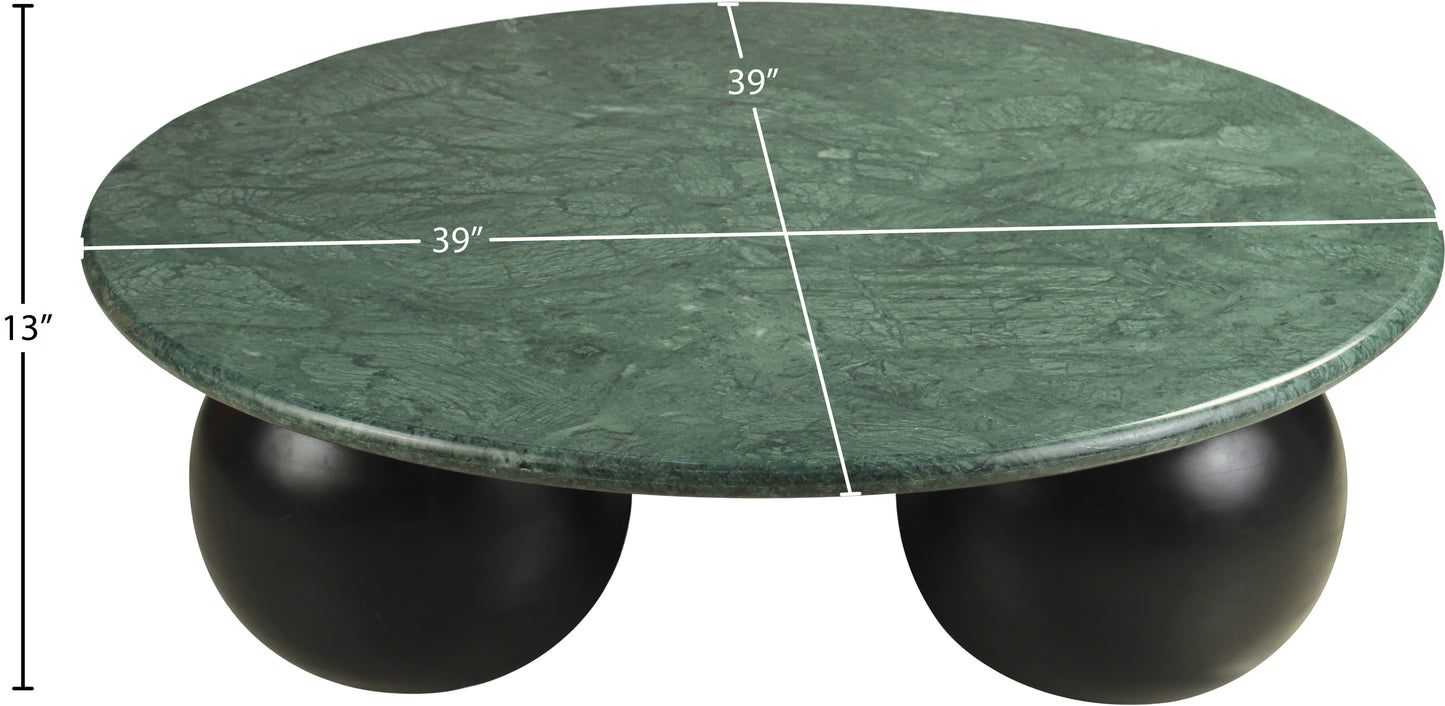 formentera green marble coffee table