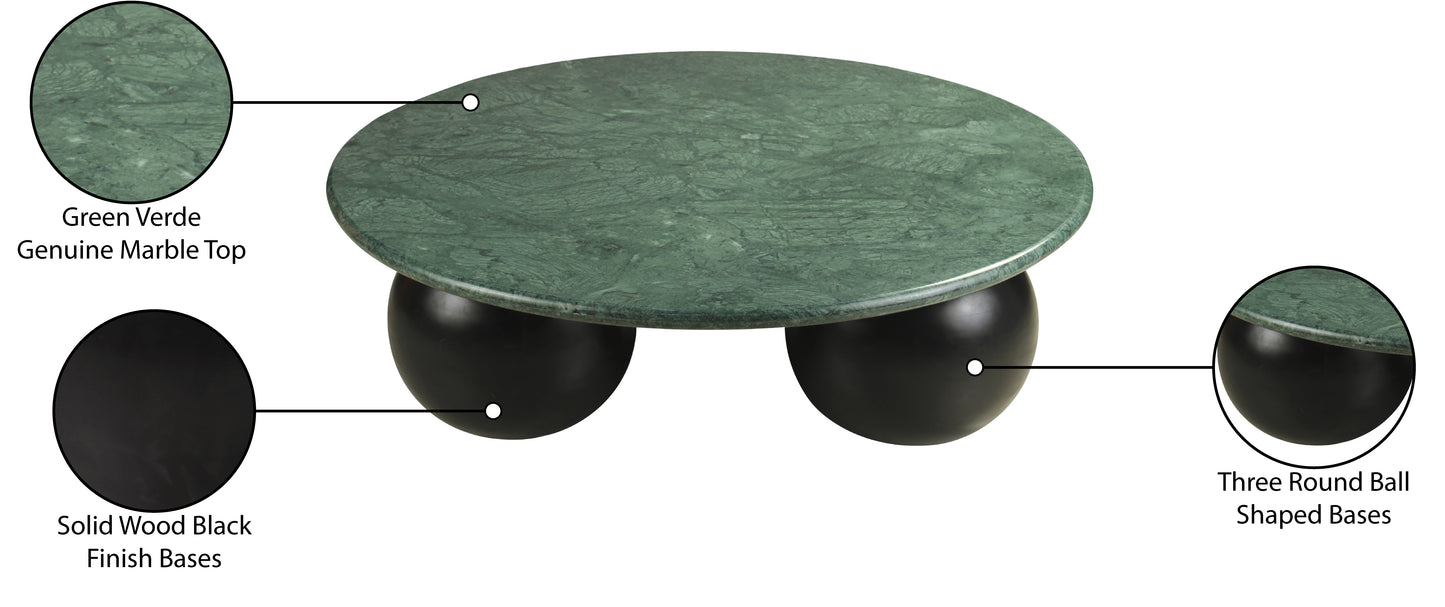 formentera green marble coffee table