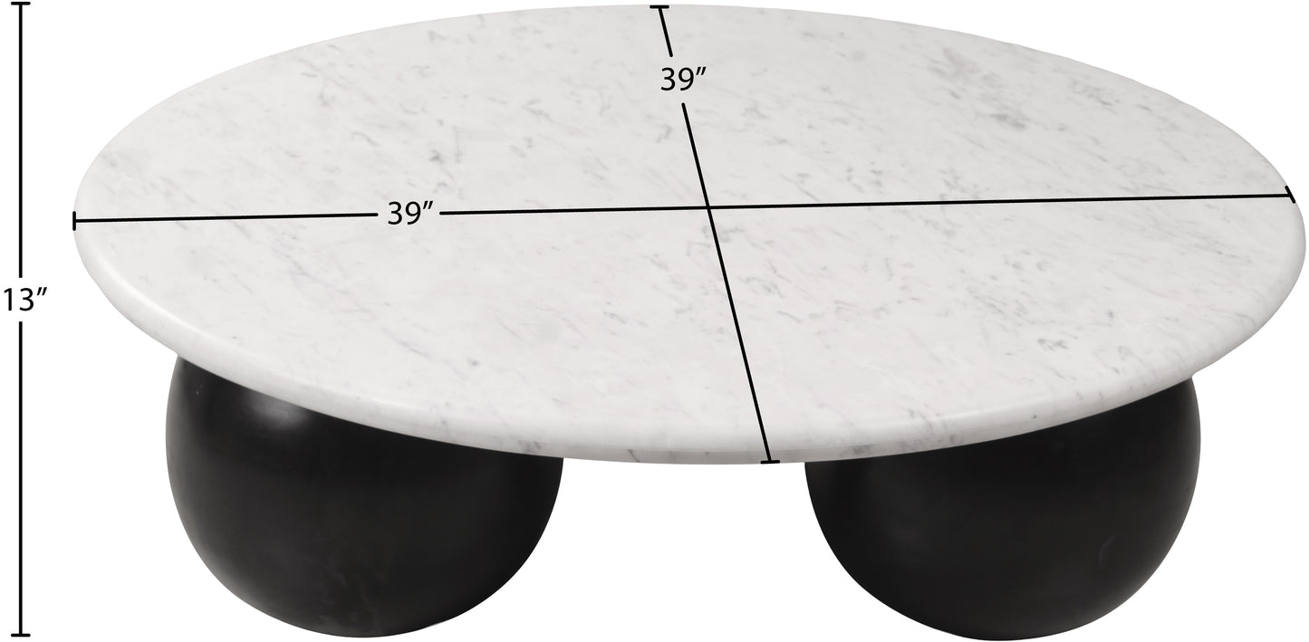 formentera white marble coffee table