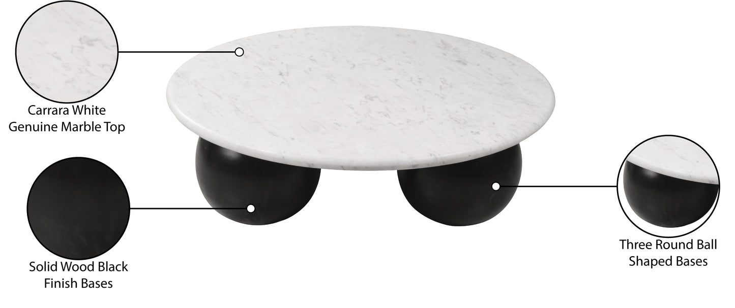 formentera white marble coffee table