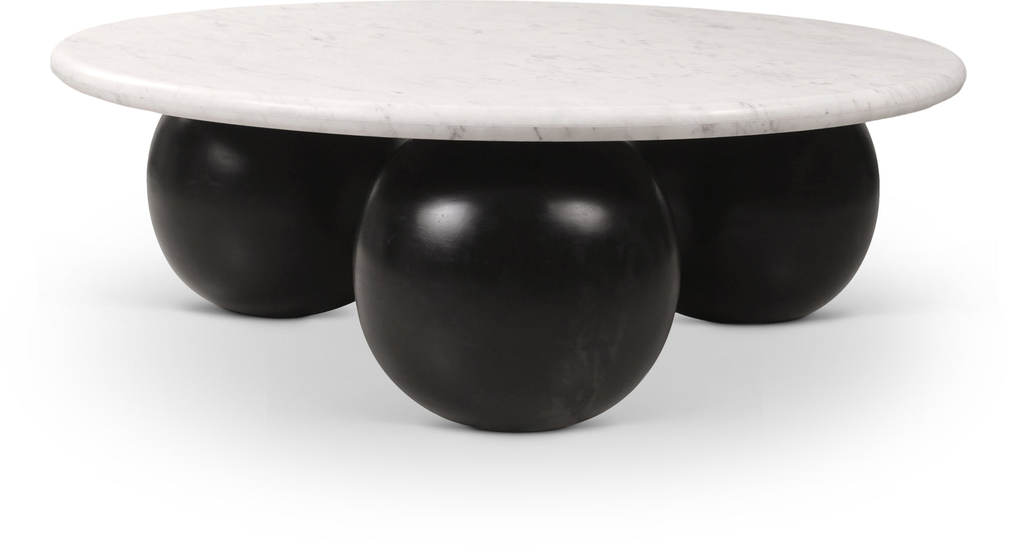 formentera white marble coffee table