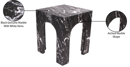 Rory Black Marble End Table