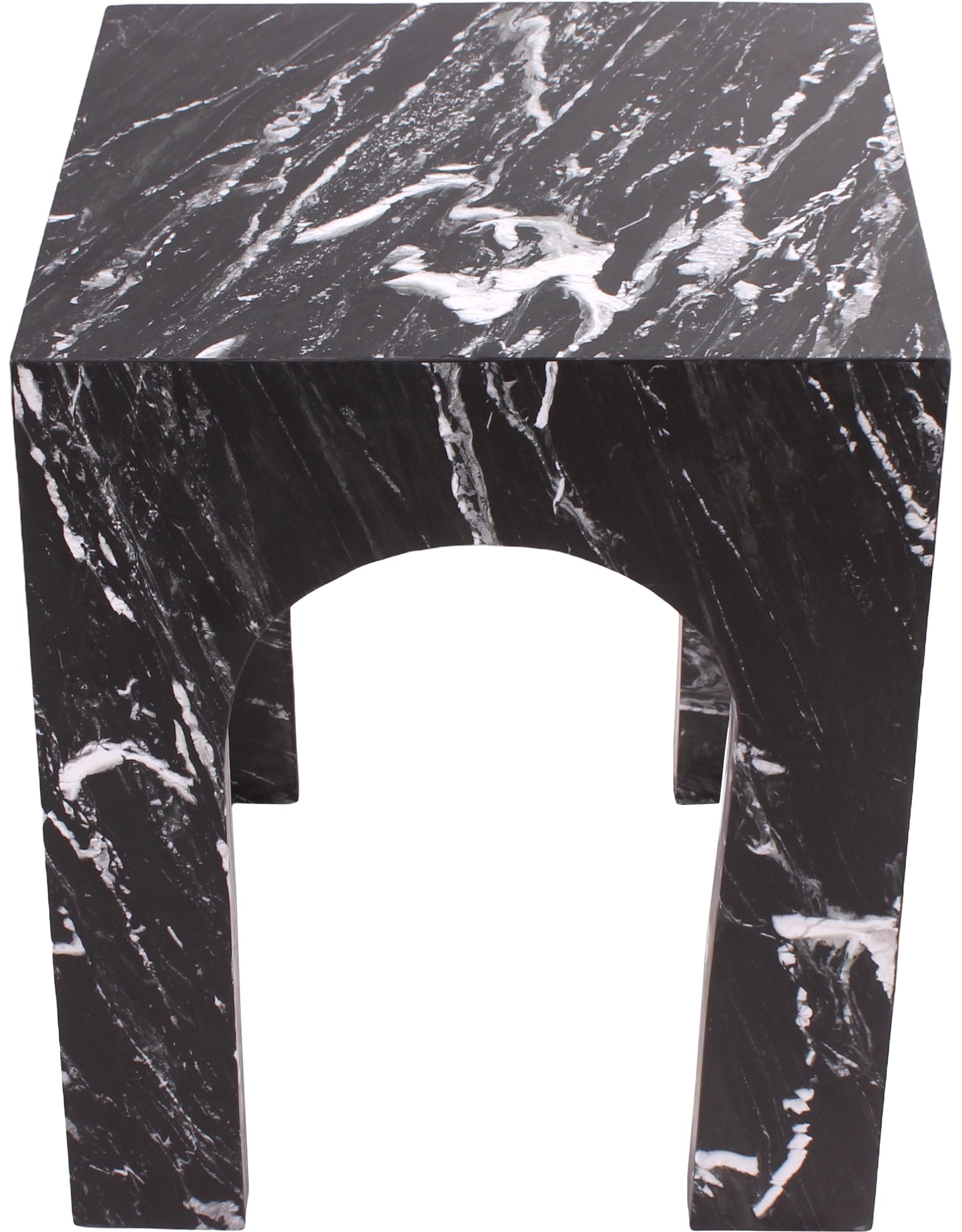 rory black marble end table