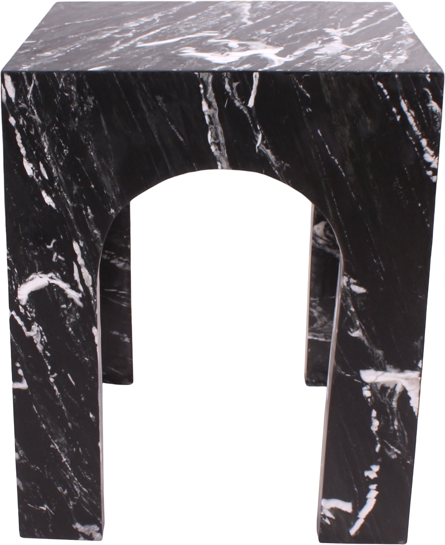 rory black marble end table