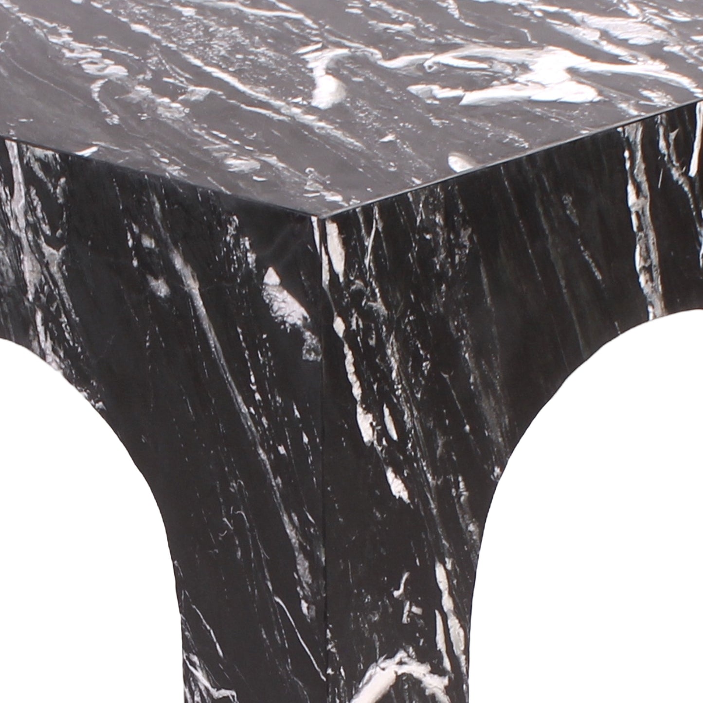 rory black marble end table