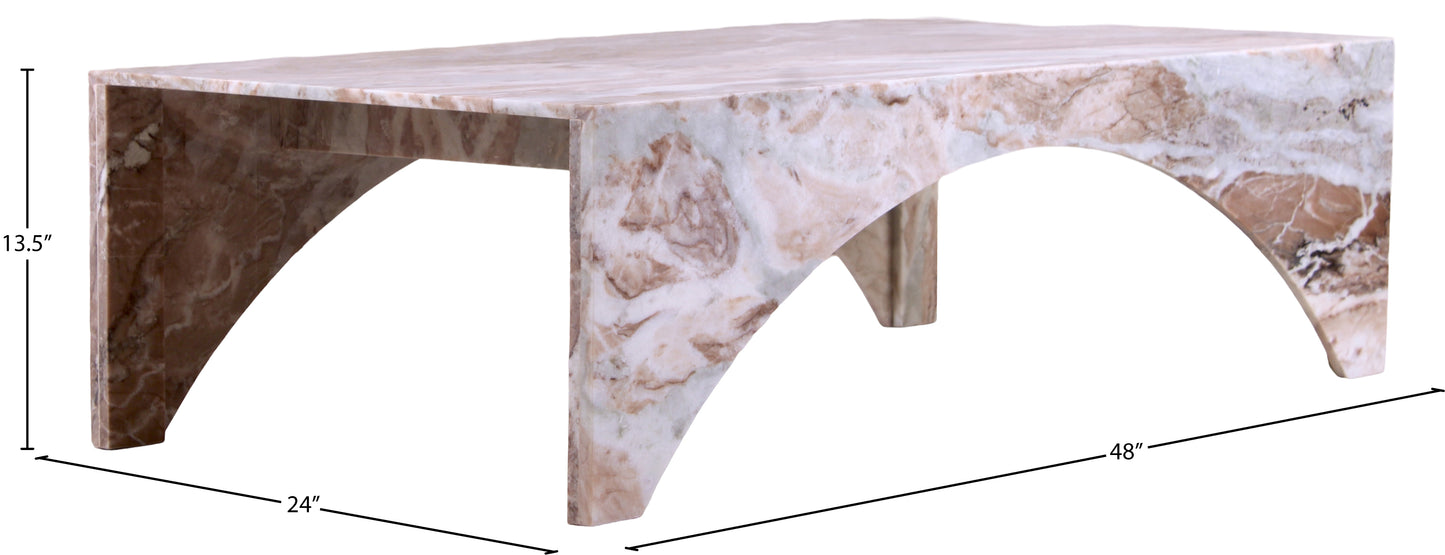 rory brown marble coffee table