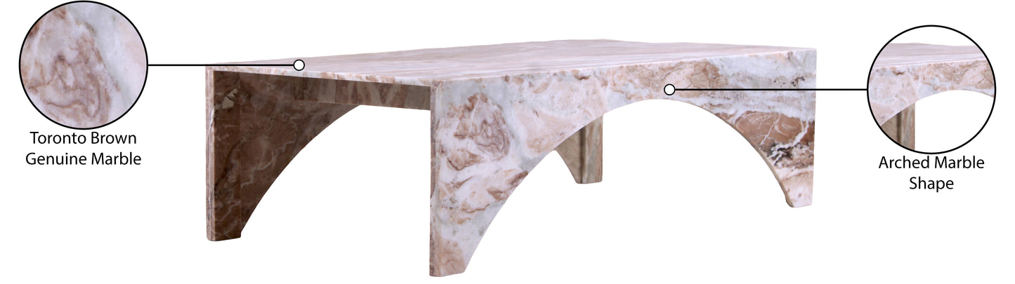 rory brown marble coffee table