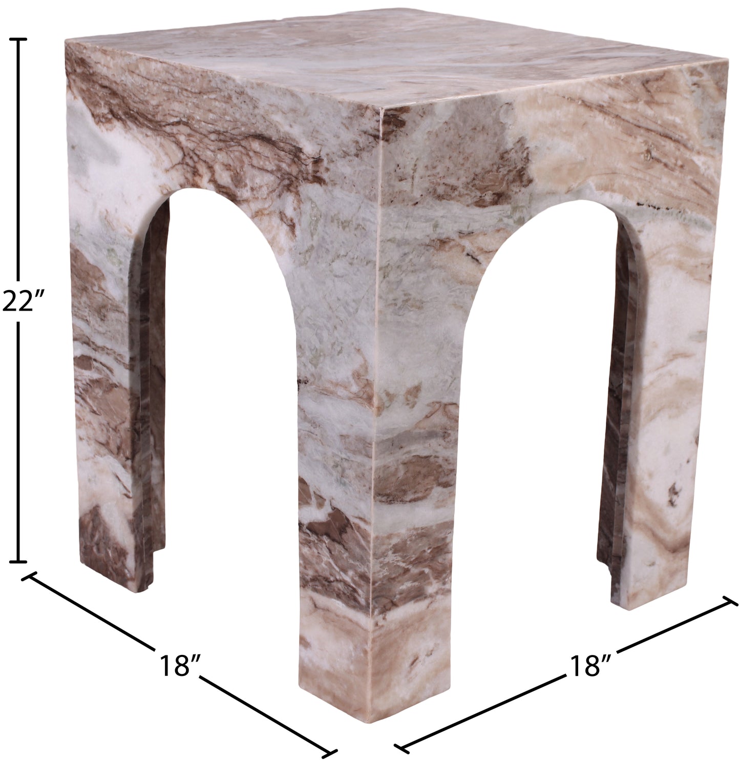 rory brown marble end table