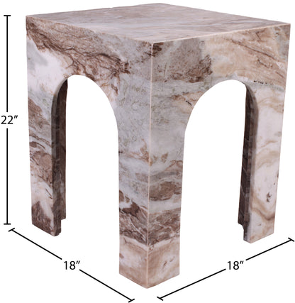 Rory Brown Marble End Table