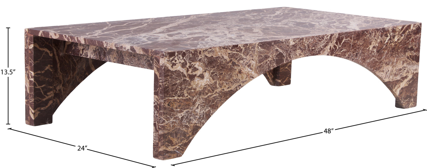 rory cherry marble coffee table