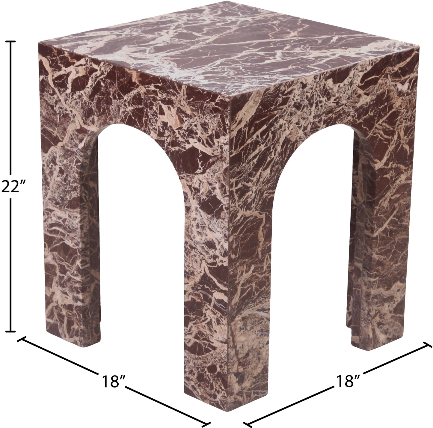 rory cherry marble end table