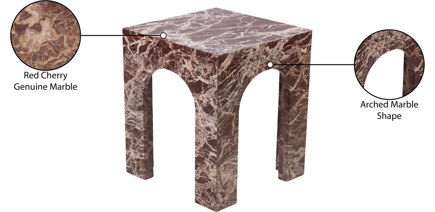 rory cherry marble end table