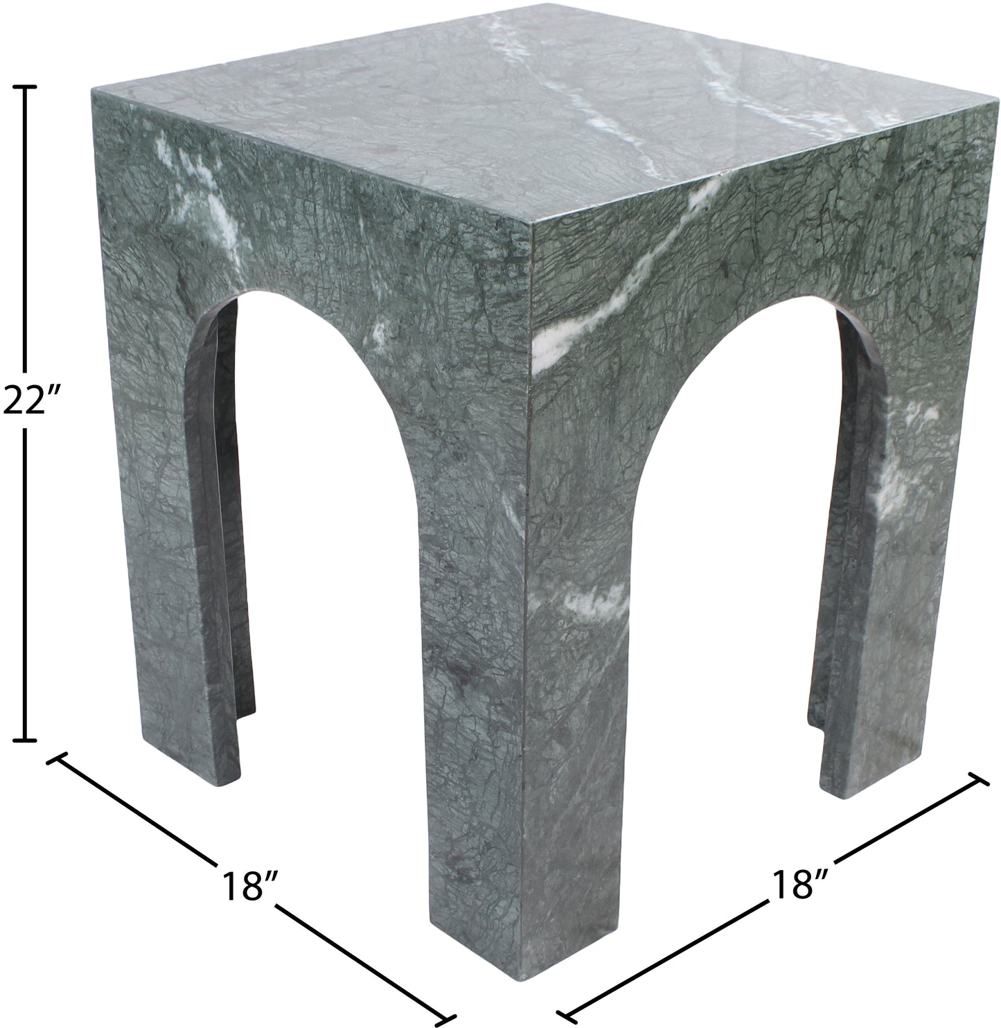 rory green marble end table